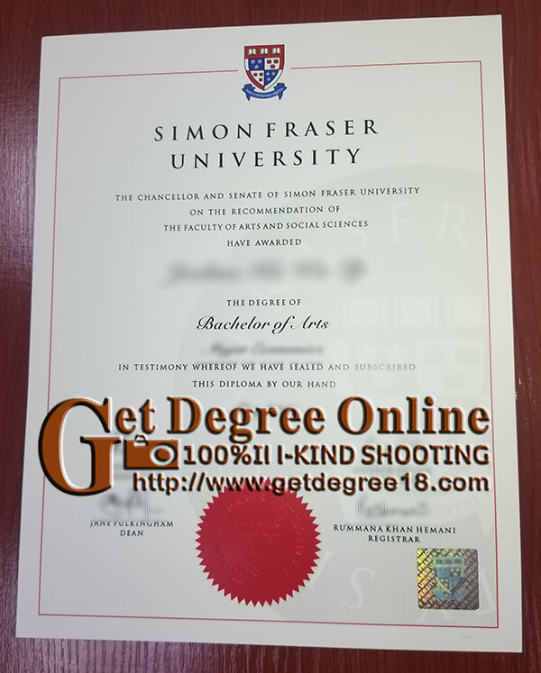  SFU diploma.