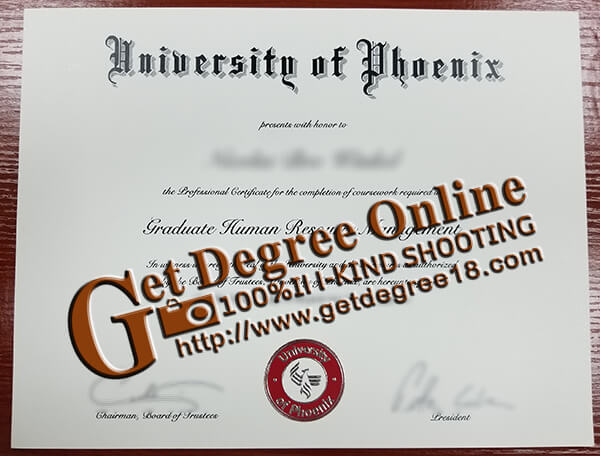 University of Phoenix certificate