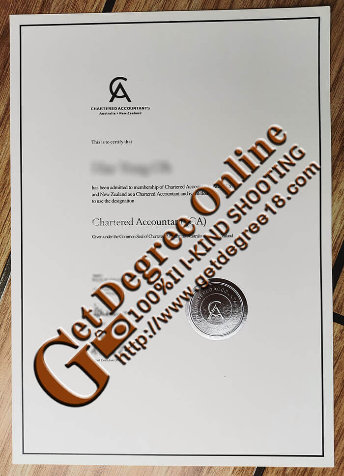 CA ANZ Certificate