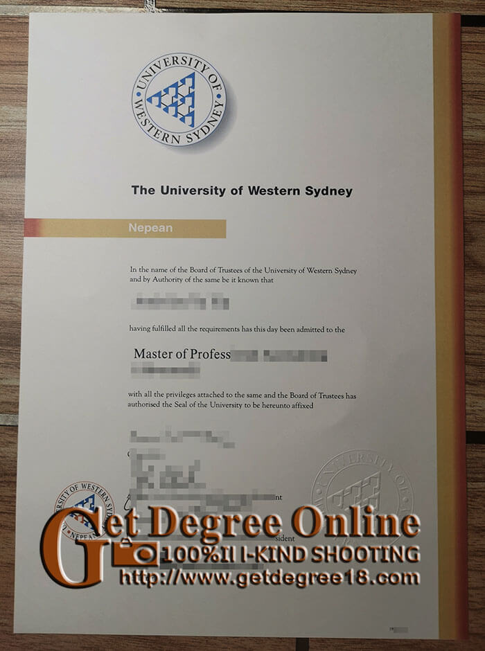 Western Sydney univerty diploma