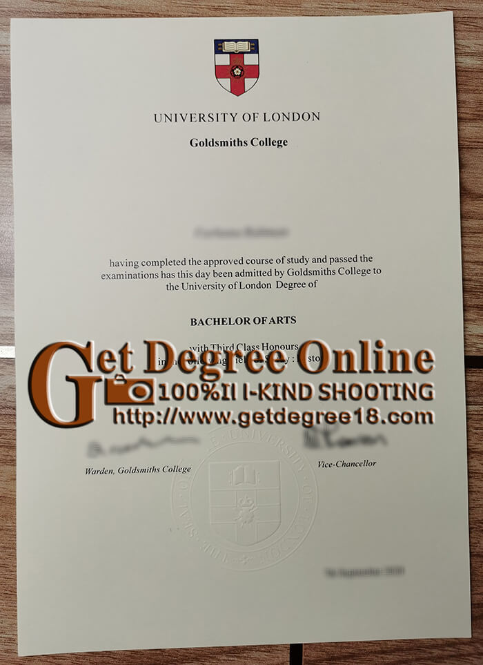 Goldsmiths University diploma