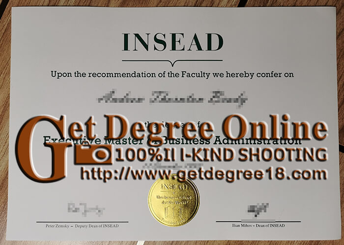 INSEAD certificate