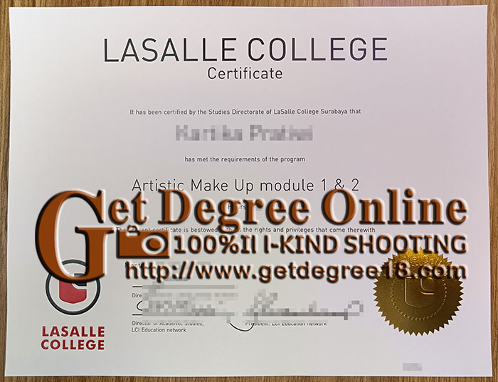 LaSalle College certificate