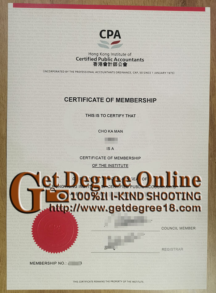 HK CPA Certificate