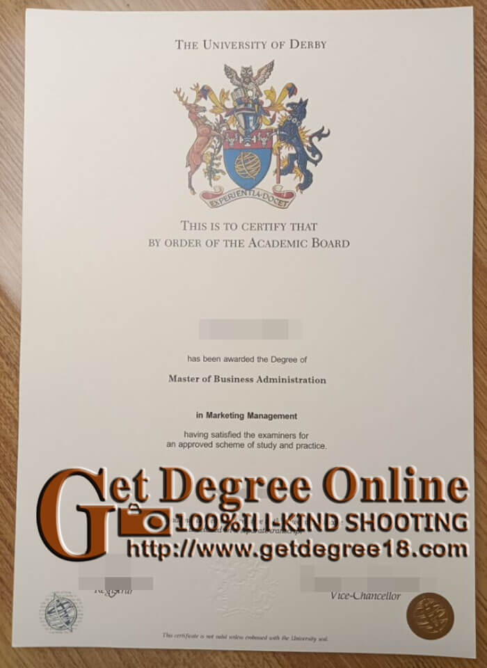 University of Derby diploma