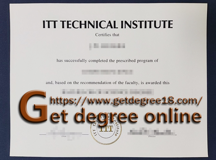 ITT Technical Institute certificate
