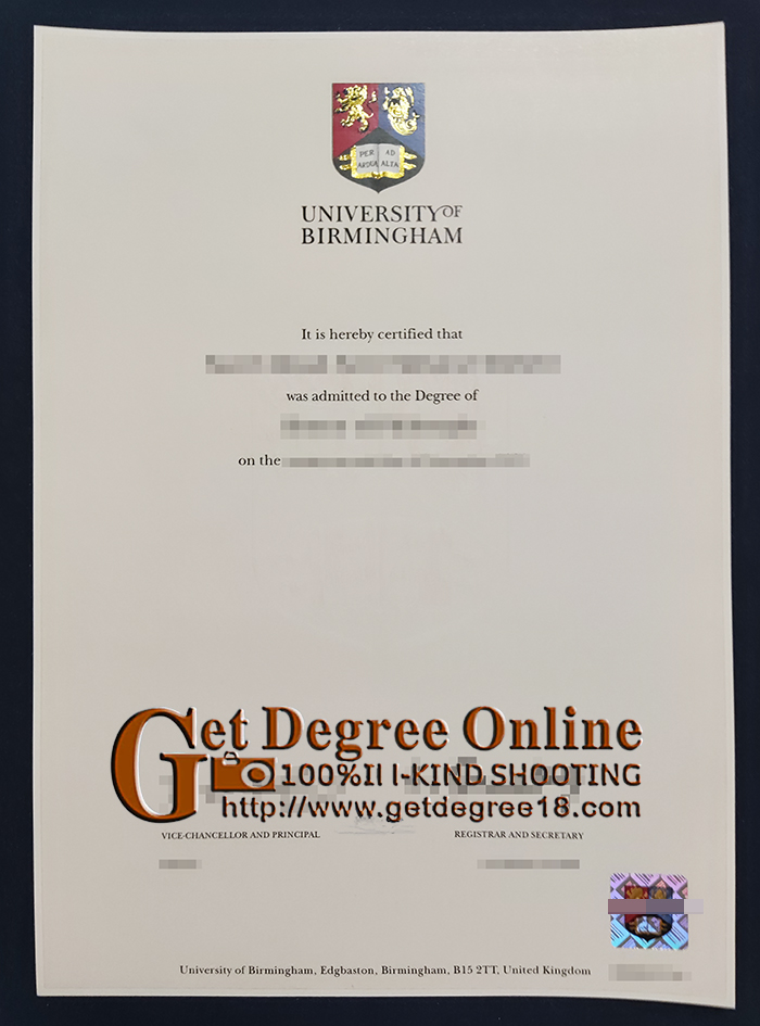 University of Birmingham diploma