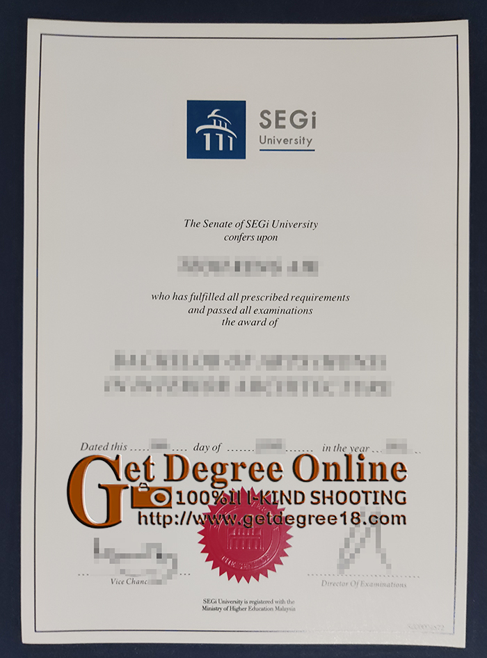 SEGi University diploma