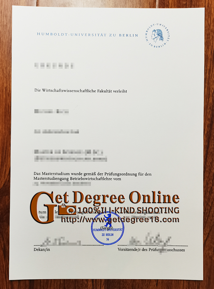 Humboldt University of Berlin diploma