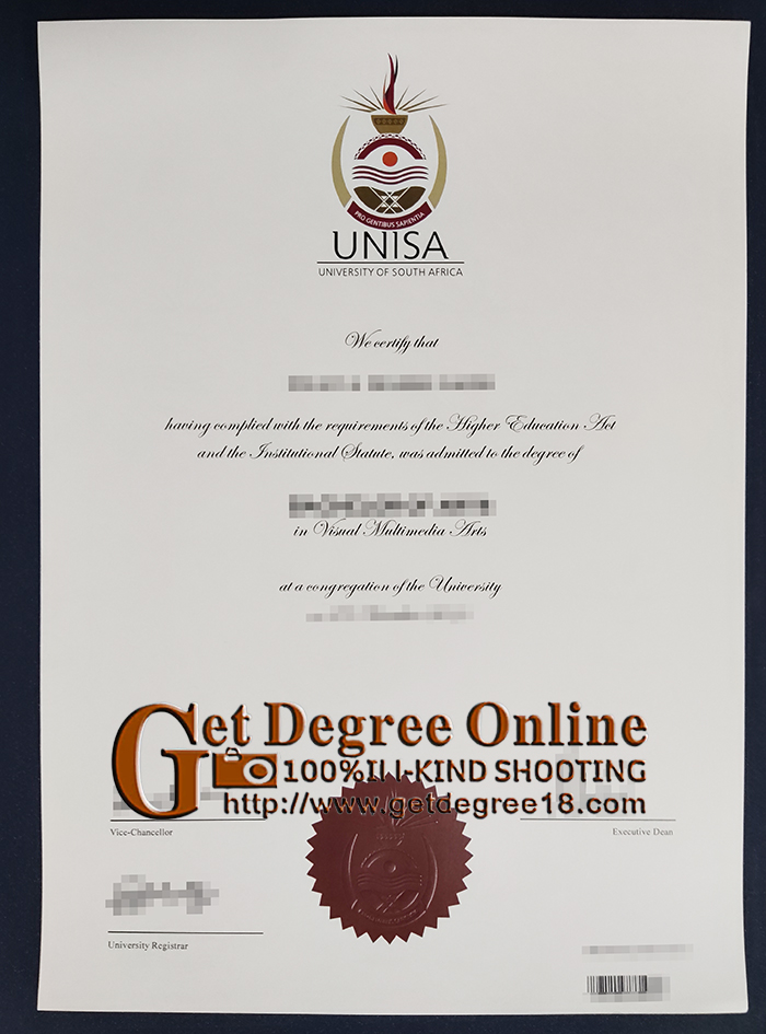 UNISA degree of Bachelor of arts