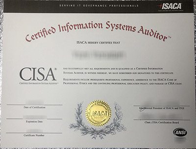 Buy Fake CISA Certificate