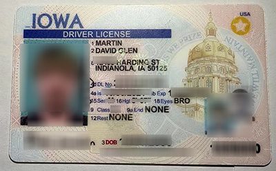 Buy Iowa driver's license