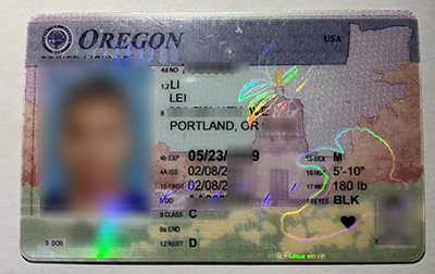 Buy fake Oregon driver's license