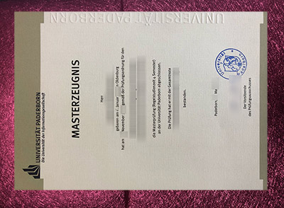 Paderborn University fake diploma.