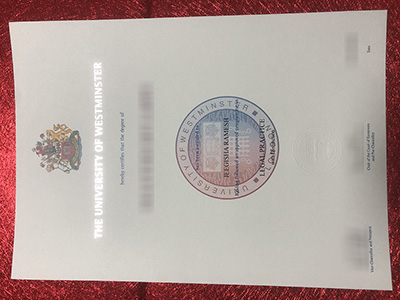 Fake University of Westminster Diploma