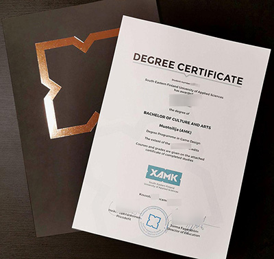 Fake XAMK Degree Certificate
